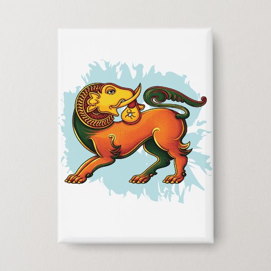 Badge Gajasinha – Mythical Guardian of Strength (Recto)