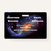 Badge Galaxie spirale barrée, logo d'astronomie d'espace (Dos)