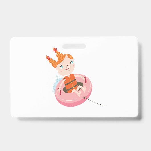 Badge gamin jouer à la plage (Avant)