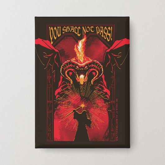 Badge GANDALF™ Vs Balrog "You Shall Not Pass" Graphic (Recto)