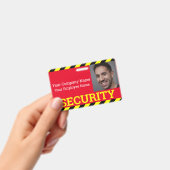 Badge Garde de sécurité professionnel rouge et jaune att (Manuel / portable)