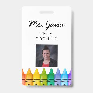 Badge Garde d'enfants Enseignant principal - Carte d'ide
