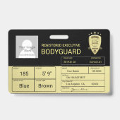 Badge Garde du corps (Arrière)