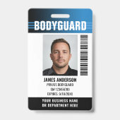 Badge Garde du Corps Agent de Sécurité ID Photo Logo Ble (Avant)