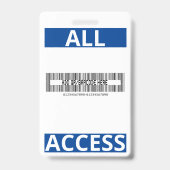 Badge Garde employé de sécurité bleu moderne avec nom pe (Arrière)