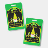Badge Garden Center Gnome (Avant & arrière)
