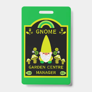 Badge Garden Center Gnome