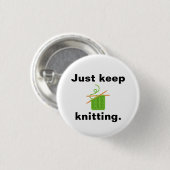 badge "Gardez le tricot" (Devant & derrière)