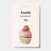 Badge Gâteau Cupcake Sucré Dessert (Arrière)