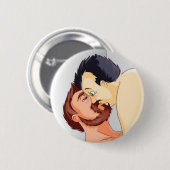 badge gay bear couple kissing (Devant & derrière)