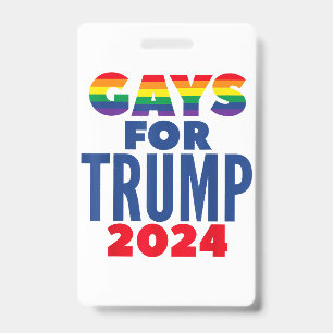 Badge Gays pour Trump Élection 2024