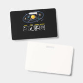 Badge Géek d'astronomie Galaxie Science Espace Spatial S (Avant & arrière)
