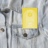 Badge Gemini Astrologie Zodiac Sign Photo Personnalisée  (Insitu)