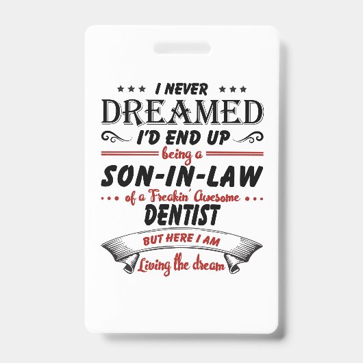 Badge Gendre d'un dentiste génial (Avant)