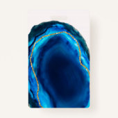 Badge Geode Agate Blue Gold Anniversaire VIP Pass Invita (Dos)
