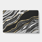 Badge Géode d'âge en marbre noir Entreprise Nom de la ph (Arrière)