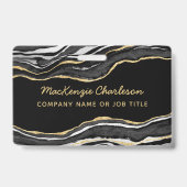 Badge Géode de marbre noir Géode Or Nom commercial (Avant)