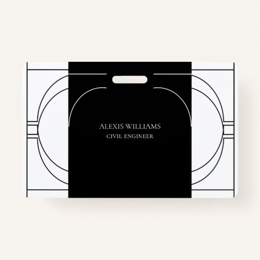 Badge Géométrique moderne minimaliste élégant profession (Devant)