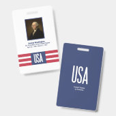 Badge George Washington (Avant & arrière)