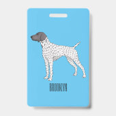 Badge German Shorthaired Pointer dog cartoon (Arrière)