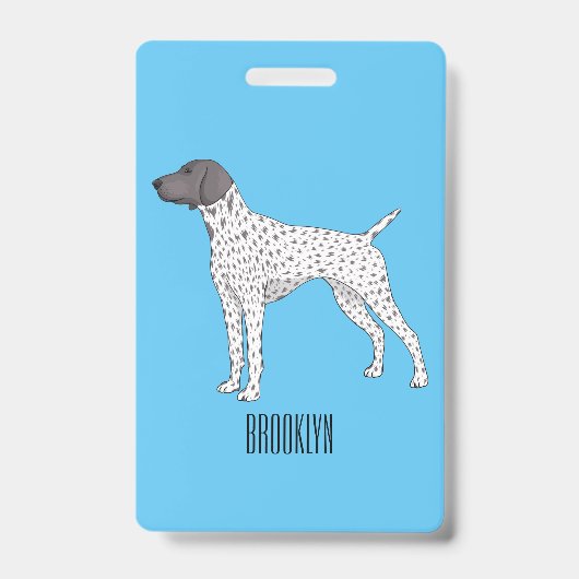 Badge German Shorthaired Pointer dog cartoon (Avant)
