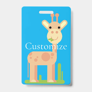 Badge Girafe mignonne en train de mâcher Thunder_Cove