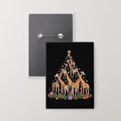 Badge Girafe sapin de Noël Père Noël African Wildlife Fa (Recto/Verso)