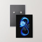 Badge Glowing infinity with blue rose (Recto/Verso)