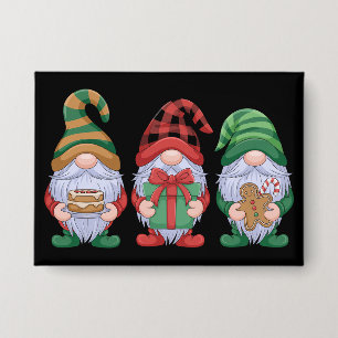 Badge Gnome Noël Gnomes Mignons Gnomies Vacances 