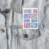 Badge God is good All the time Retro faith (Insitu)