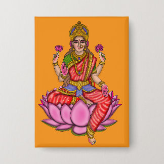 Badge Goddess Lakshmi Button