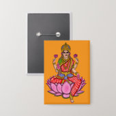 Badge Goddess Lakshmi Button (Recto/Verso)