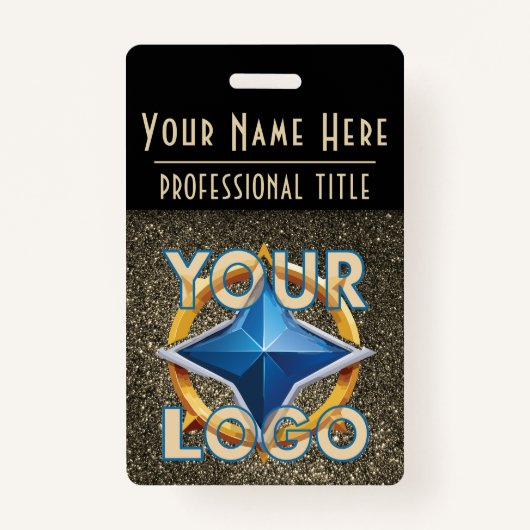 Badge Gold & Black ID Luxury Modèle Business (Devant)