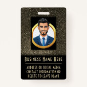 Badge Gold & Black ID Luxury Modèle Business (Dos)