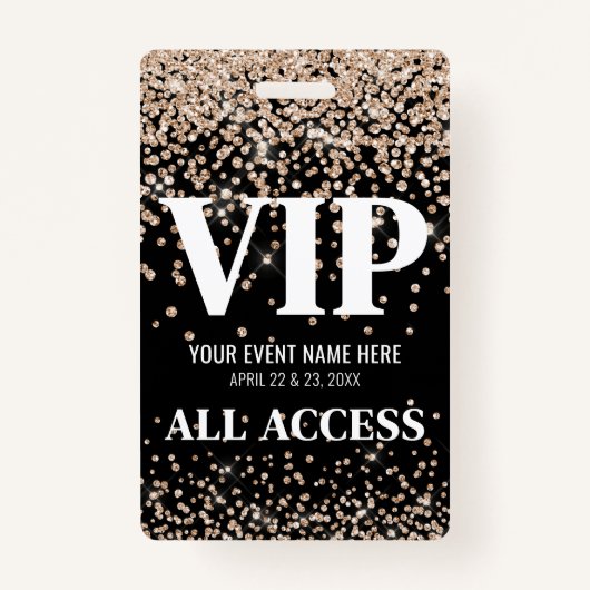 Badge Gold Black VIP Event (Devant)