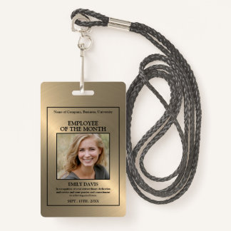 Badge Gold/Personalized Photo - Employee Award