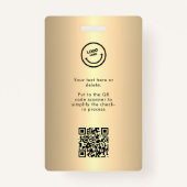 Badge Gold VIP All Access Event Concert Match Party QR (Dos)