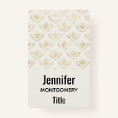 Badge Golden Bumble Bee avec un Motif de la Couronne (Devant)