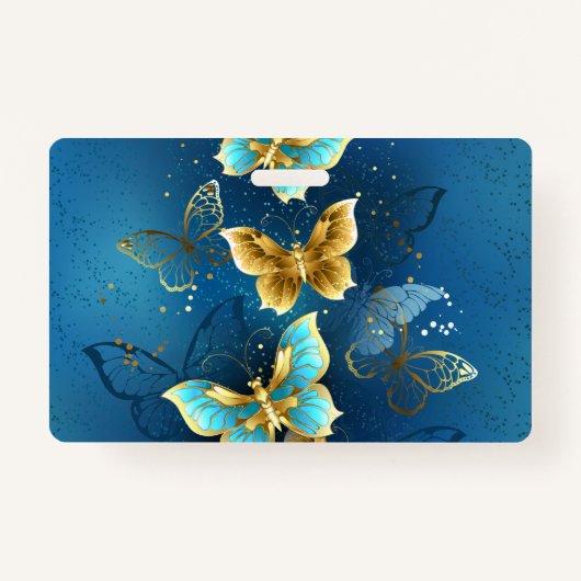 Badge Golden butterflies (Devant)