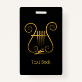 Badge Golden lyre (Dos)