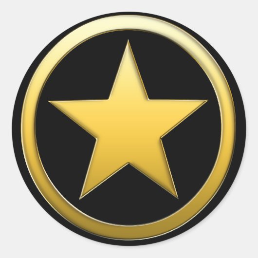 Badge Golden Star - Stickers (Devant)