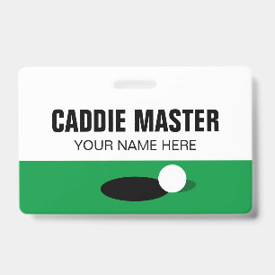 Badge Golf Caddie Master clip réversible sur l'insigne d