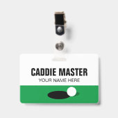 Badge Golf Caddie Master clip réversible sur l'insigne d (Front with Clip)