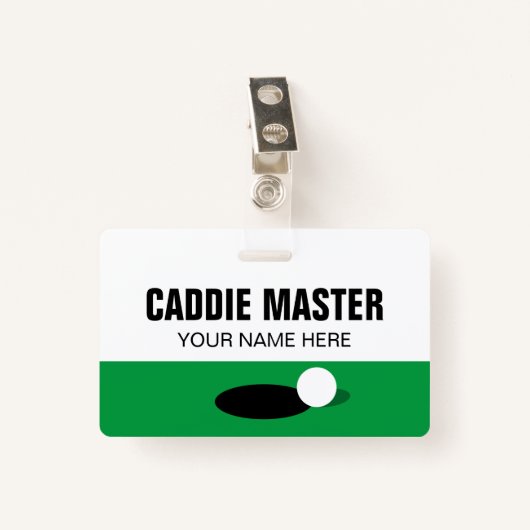 Badge Golf Caddie Master clip réversible sur l'insigne d (Devant avec clip)