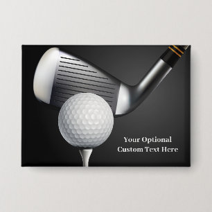 Badge Golf de texte personnalisé