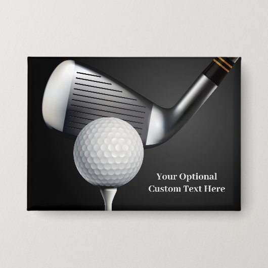 Badge Golf de texte personnalisé (Recto)