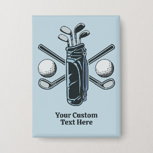 Badge Golf du texte et des couleurs personnalisés