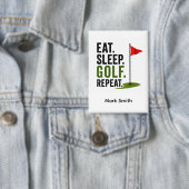 Badge Golf Manger Dormir Golf Répéter (Insitu)