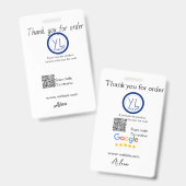 Badge Google review business logo website scan QR code (Avant & arrière)
