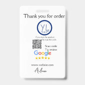 Badge Google review business logo website scan QR code (Arrière)